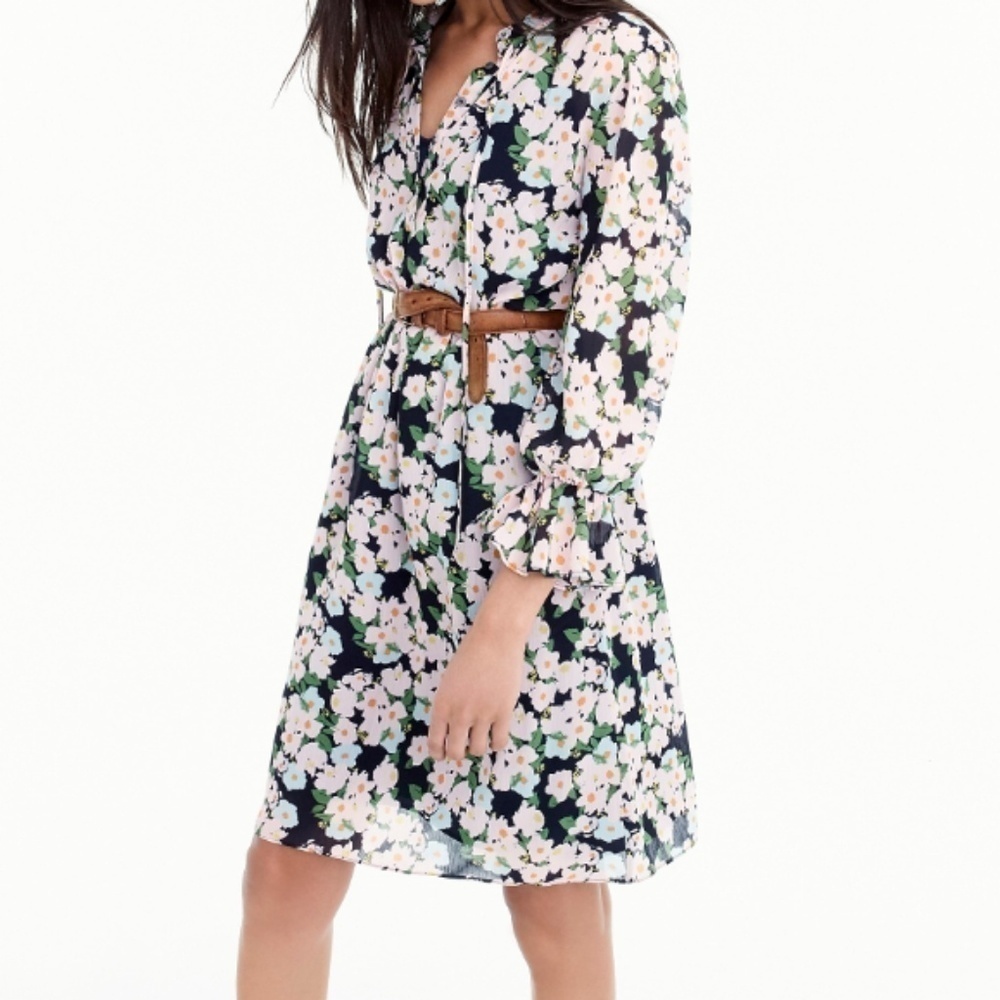 J. Crew Mercantile Drapey Tie‎ Front Dress